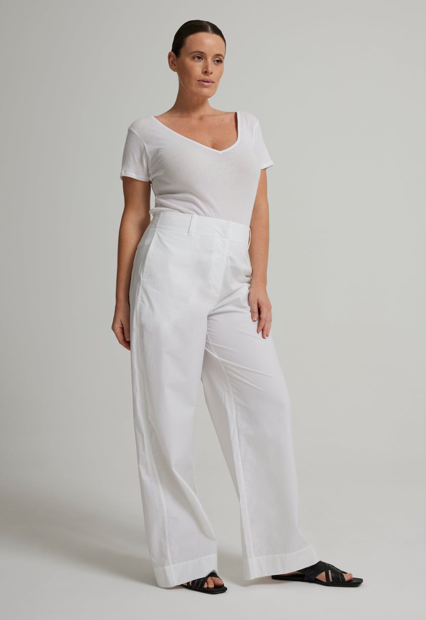 Jac + Jack Adrien Cotton Pant - White